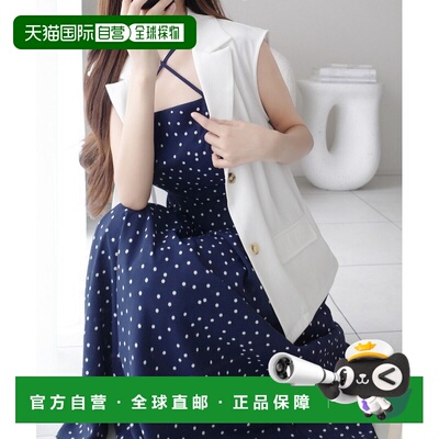 日本直邮Classical Elf mily bilet 波点吊带连衣裙加无袖夹克套2