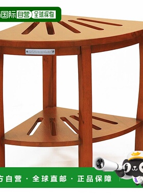 自营 Oceanstar Corner Spa 长椅，带储物架。 - 棕色的 美正品