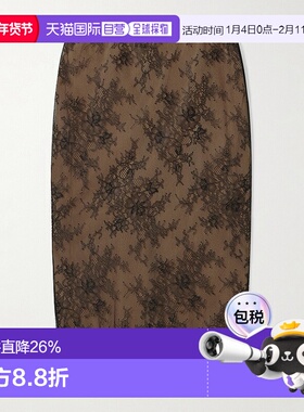1h可退 香港直邮Self-Portrait 女士 蕾丝半身裙 SS25172MSKBBLAC