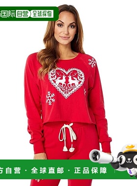 自营 Wildfox Comet Loves Cupid女式红色弹性圆领运动衫JDM1081-
