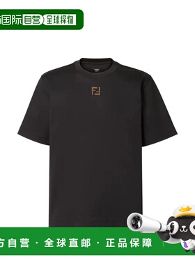 香港直邮FENDI 男士T恤 FY0936AW0R16 SS2026 黑色 Fendi Corduro