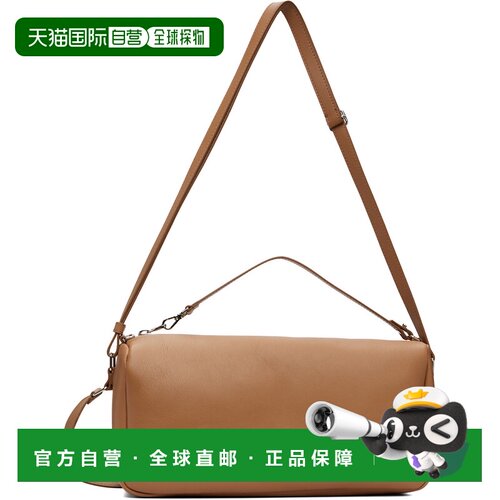 香港直邮Courreges 女士 驼色中号 Three Sixty Leather 单肩包 3