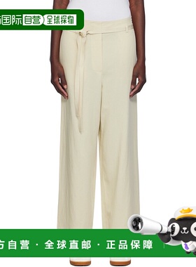 1h可退 香港直邮潮奢 TOTÊME 女士 灰白色 Fluid Tie-Waist 长裤