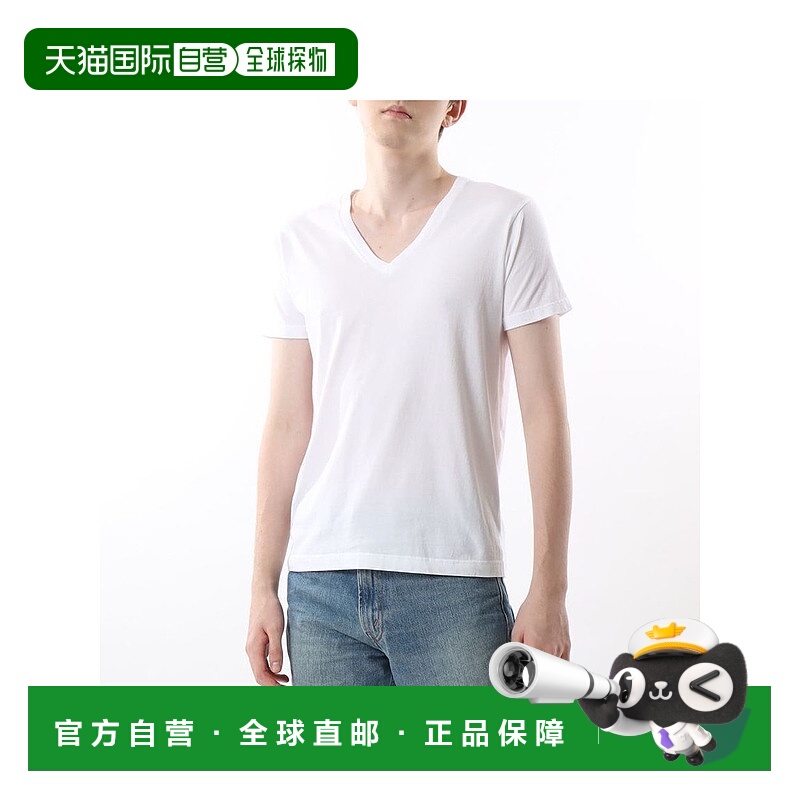 1h可退 日本直邮HANES 男士纯棉JFV领T恤 H5355 010纯棉高档百搭