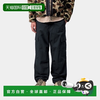 自营欧洲直邮Carhartt WIP Regular男士深夜蓝棉拉链门襟工装裤
