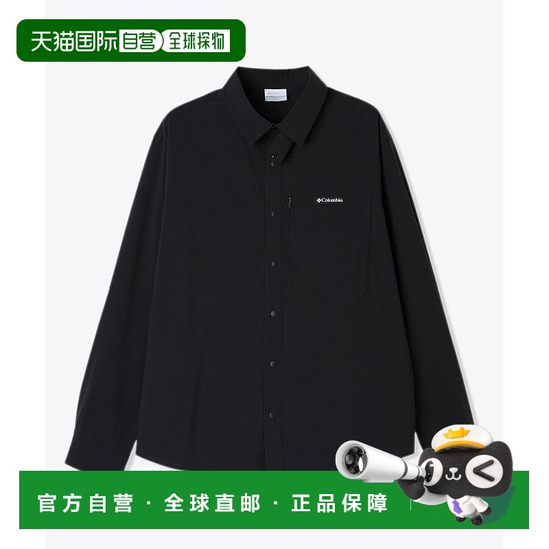 日本直邮Columbia 男士轻峡谷长袖衬衫 [PM0977 010] 黑色