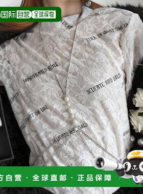 1h可退 日本直邮HARE女士珍珠金属链条项链 328178银色百搭腰带