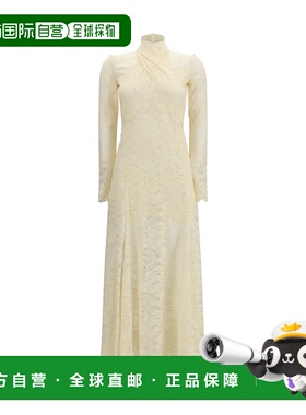 1h可退 香港直邮潮奢 Rabanne 女士 长款蕾丝连衣裙 26PJRO233PA0