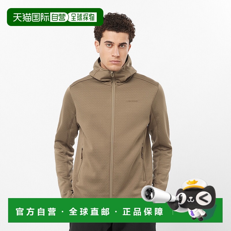 日本直邮SALOMON ESSENTIAL MIDWARM 男士带帽中层夹克 [essentia