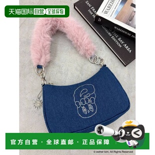 日本直邮EVRIS 女装 Esther Bunny联名 bunny毛绒拼接手提包