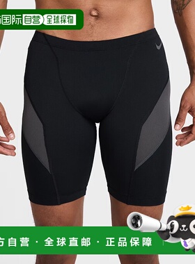 自营Nike HydraStrong Jammer SwimSuit Men's Black Gray Colorb