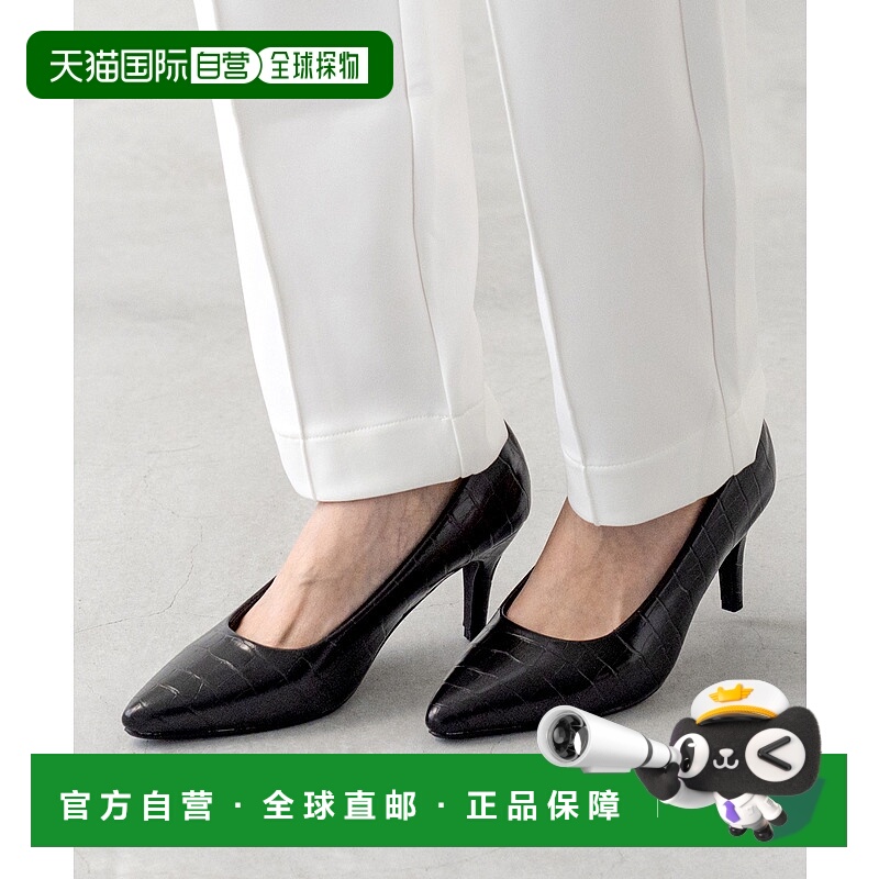 【日本直邮】Menue menue Air Sweet 高跟鞋 (1025 Black Croco p