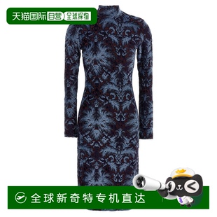 自营 美国奥莱直发 etro雪尼尔连衣裙 蓝色