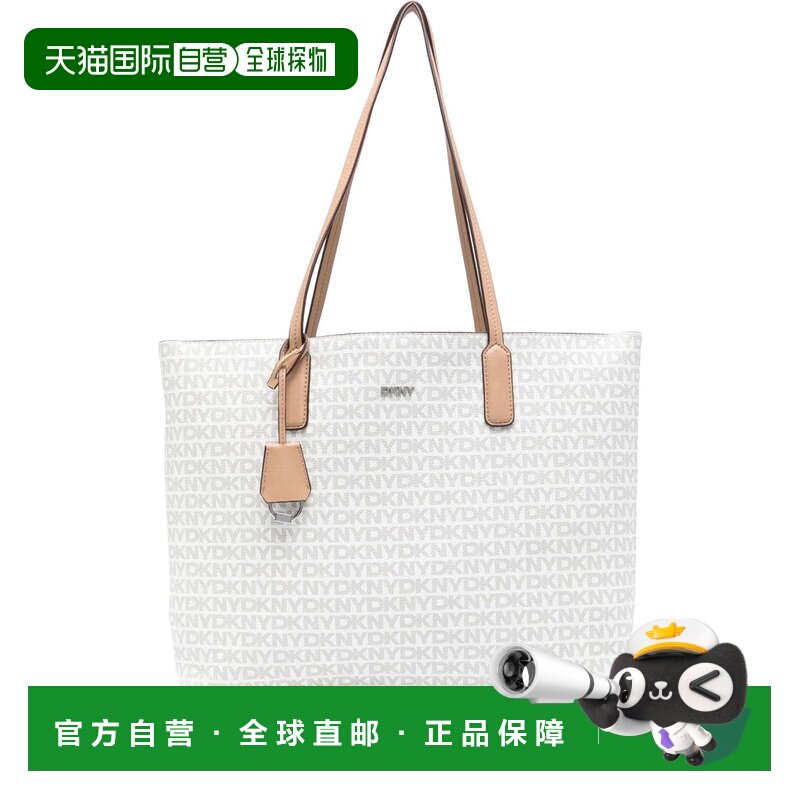 自营dkny多色Saige Monogram手提袋-白色 美国奥莱直发
