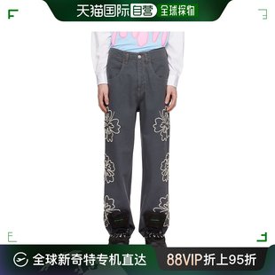 男士 灰色刺绣牛仔裤 Bluemarble 香港直邮潮奢 PA41TW27A24