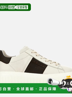 自营欧洲直邮Hogan H-Stripes象牙白/黑色运动鞋