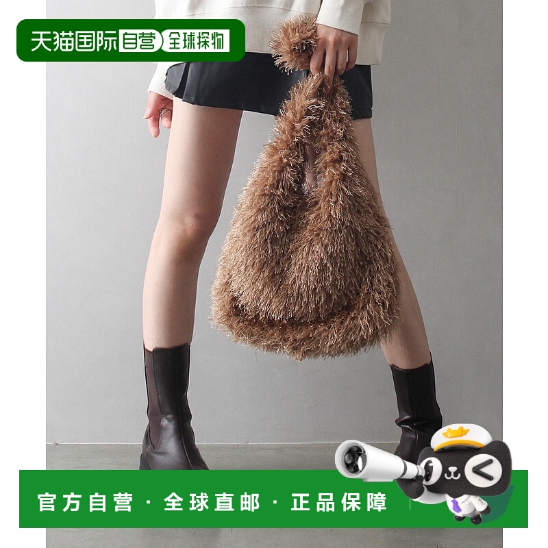 1h可退 日本直邮SpRay 女士羽毛装饰大容量托特包 024180192216