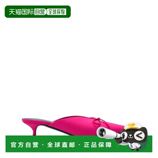 1h可退 香港直邮Balenciaga 巴黎世家 女士 刀形蝴蝶结穆勒高跟鞋
