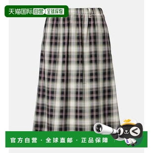 香港直邮Acne Izetta Studios 女士 格纹中长半身 艾克妮 1h可退