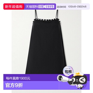 1h可退 香港直邮Staud 女士 Laura 纽扣装饰亚麻混纺迷你连衣裙 S