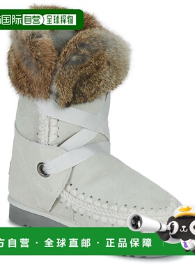 欧洲直邮Mou  ESKIMO LACE FUR 女士鞋子靴子 FW101004A-SILB