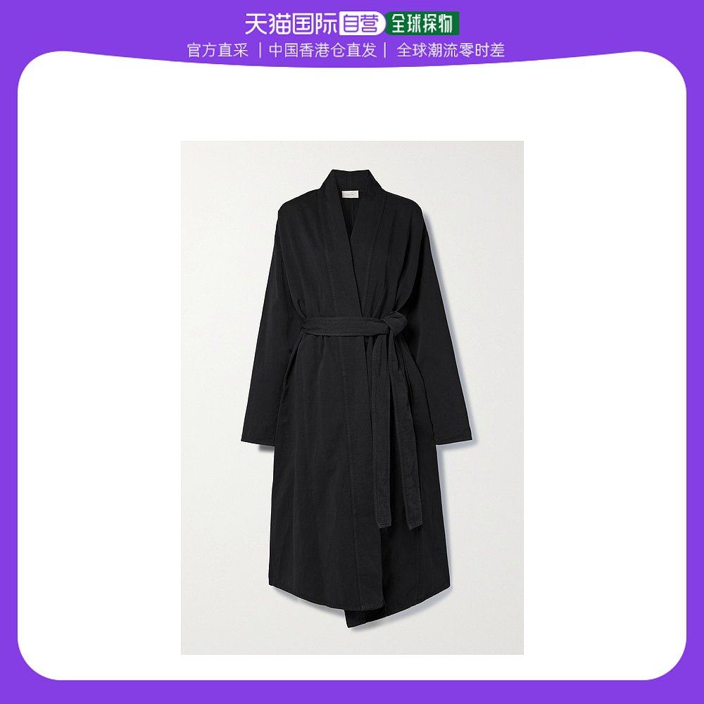 香港直邮潮奢 the row 女士rimbaud 配腰带棉麻混纺斜纹布外套