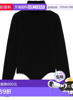 1h可退 香港直邮Wolford 女士 CLOTHING 黑色棉混纺上衣 23665757