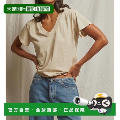 自营perfectwhiteteeHendrix V-Neck Tee In Putty - putty 美国