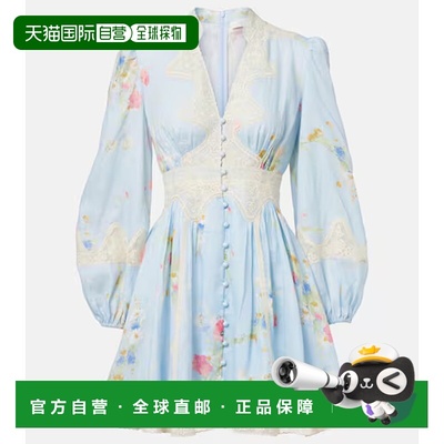 1h可退 香港直邮ZIMMERMANN 女士 Clear 蓝色连衣裙 4546DSS252BL