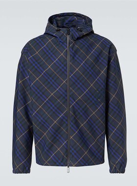 Burberry 巴宝莉 男士 格纹风衣 001302 blue蓝色 舒适时尚