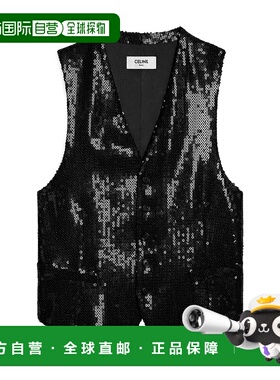 香港直邮Celine SABLÉ亮片马甲 2I079028R.