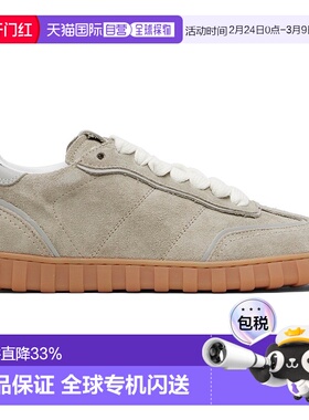 1h可退 香港直邮潮奢 Ami Paris 女士 灰色 Leather Low Top Step