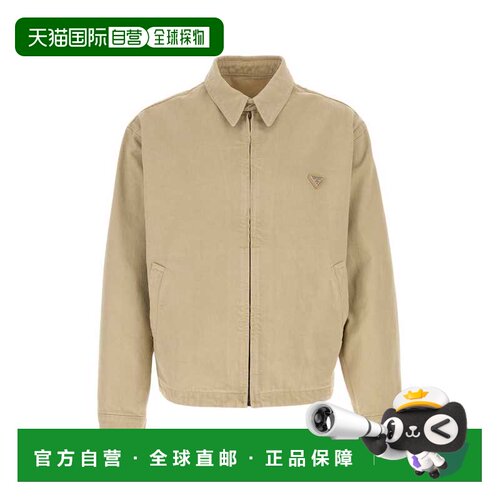 香港直邮Prada 普拉达 男士 沙色牛仔布夹克 GEB316SOOO1954