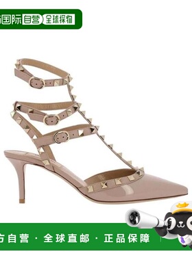 1h可退 香港直邮VALENTINO ROCKSTUD 环绕式踝带铆钉高跟凉鞋 Wom