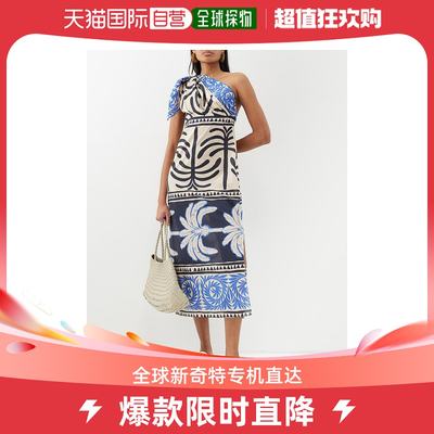 香港直邮潮奢 JOHANNA ORTIZ 女士Tanga Coast 单肩棉质中长连衣