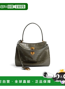 欧洲直邮BALENCIAGA (2025) 女士 Rodeo 军绿色小号手提包