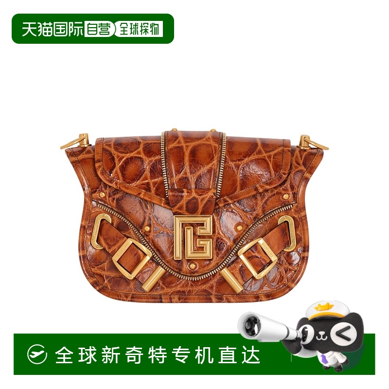 1h可退 香港直邮BALMAIN 女士斜挎包 BN1BJ834LCHX8AE AW2023 棕
