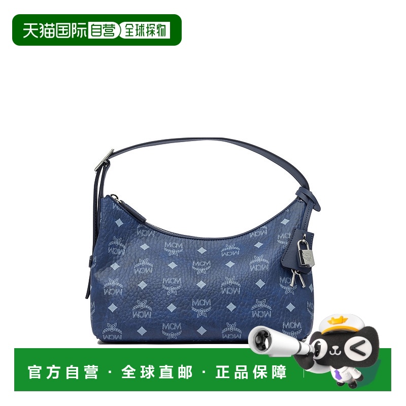 1h可退 香港直邮MCM 女士单肩包 MWHESTA01BLUEVISETOS AW2025 蓝