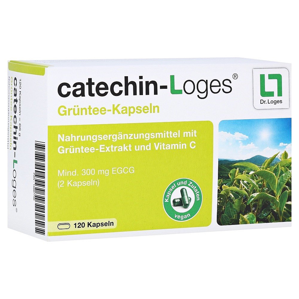 欧洲直邮德国药房loges绿茶多酚儿茶素EGCG300心血脂胶囊120粒