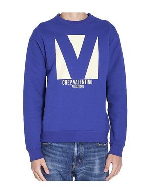 VALENTINO 男士针织毛衣 VMF28RAQBB01 SS2025 蓝色 长袖卫衣