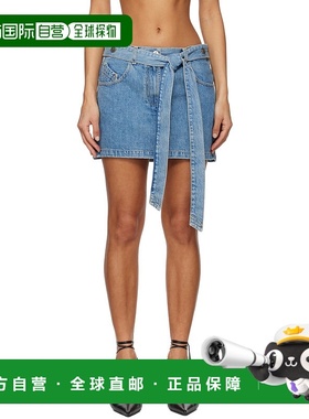 1h可退 香港直邮潮奢 The Attico 女士 蓝色牛仔短裙 260WCR00154