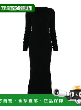 香港直邮Rick Owens 长袖连衣裙长裙 RO02D3688KWPL09
