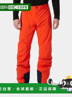自营欧洲直邮Helly Hansen 男士橙色聚酰胺保暖休闲裤传奇滑雪裤