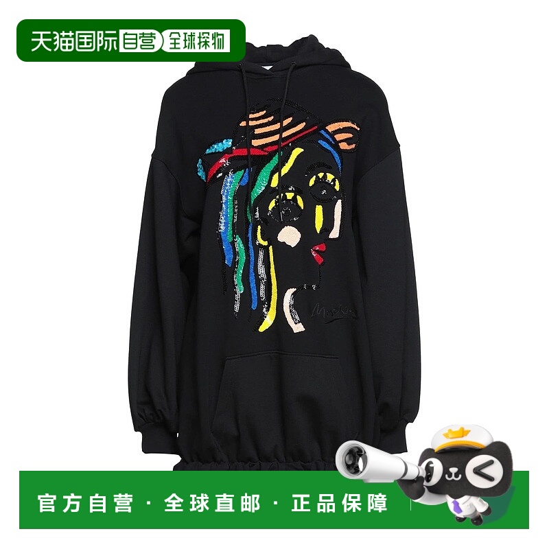 1h可退 香港直邮Moschino 莫斯奇诺 女士 短款连衣裙 black黑色