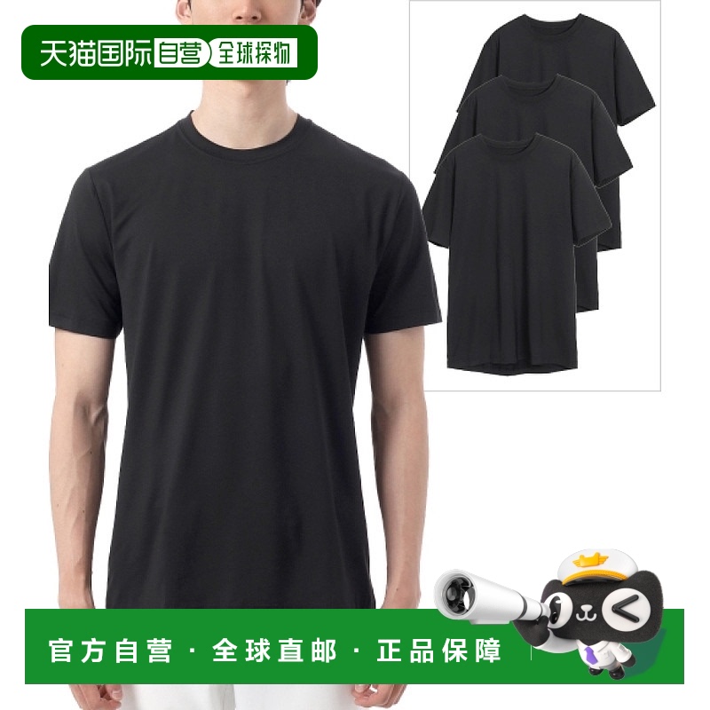 韩国直邮PXG 男士 3 件装 T 恤 (CM-ME24ATT1-01BK) 短袖/无袖T恤