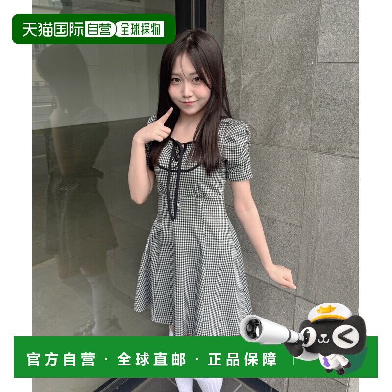 日本直邮abc une face 女装 拼接缎带装饰连衣裙 3063023120