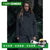 自营欧洲直邮Mango芒果 女士灰色羊毛大衣