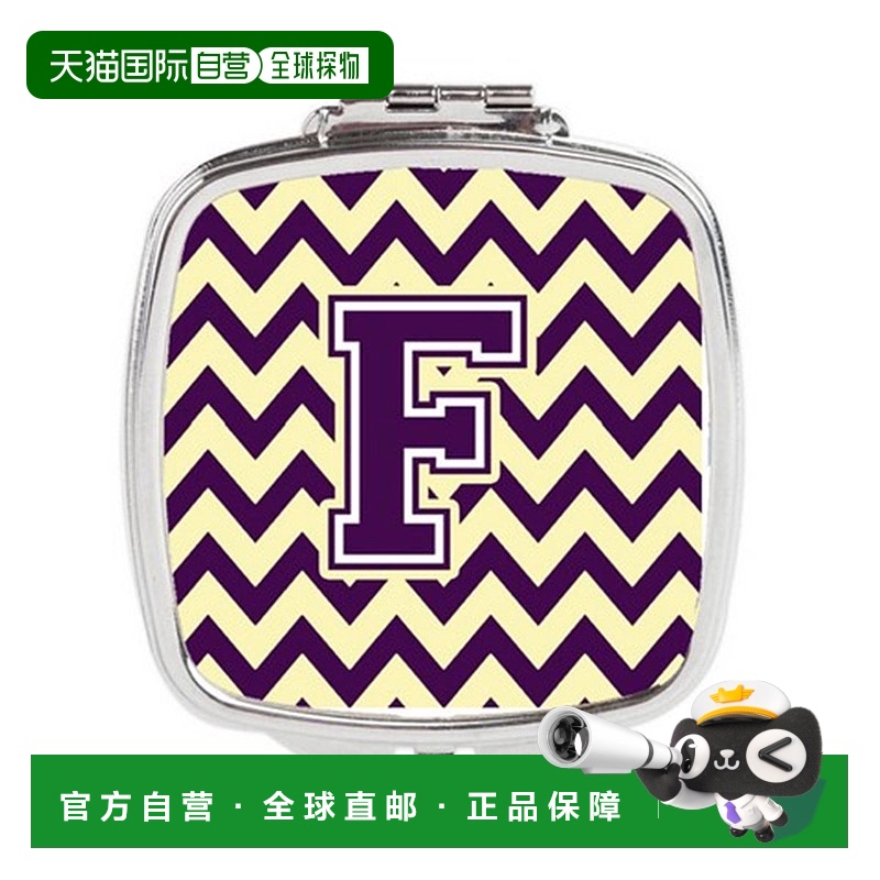 自营 Carolines Treasures CJ1058-FSCM 字母 F 雪佛龙紫色正品