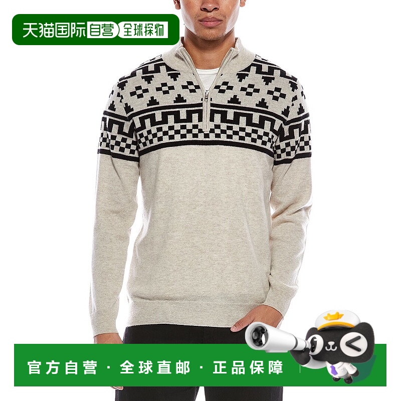 自营Brodie Cashmere Fairisle Wool & Cashmere-Blend 1/4-Zip M