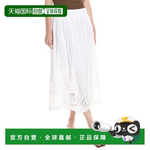 白色 bone碎骨克莱姆蕾丝迷笛裙 美国奥莱直发半身裙 自营rag